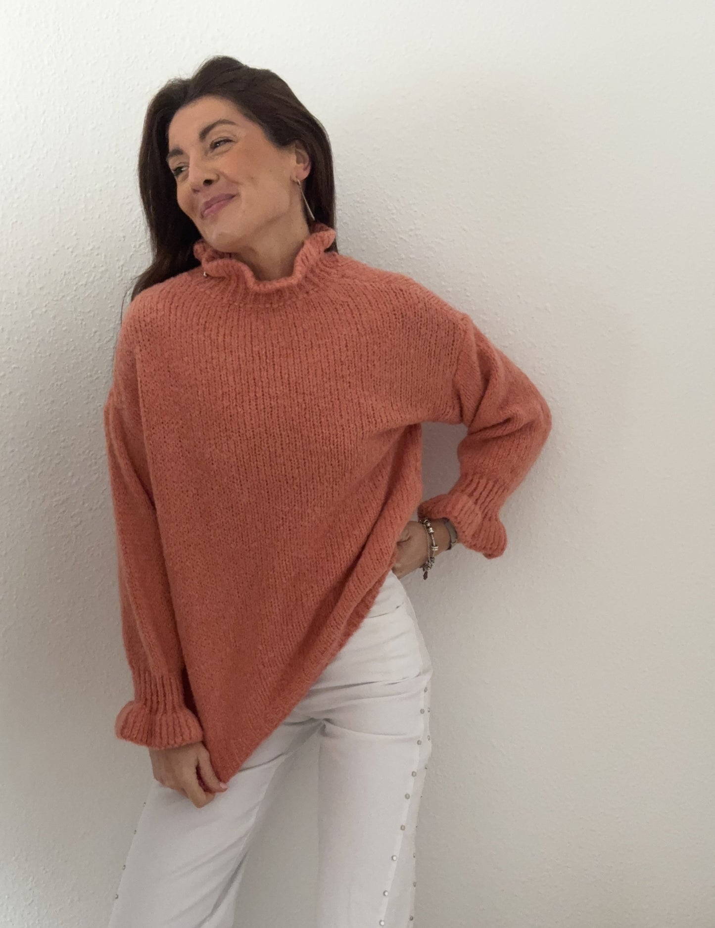 Jersey Cuello Dama Naranja