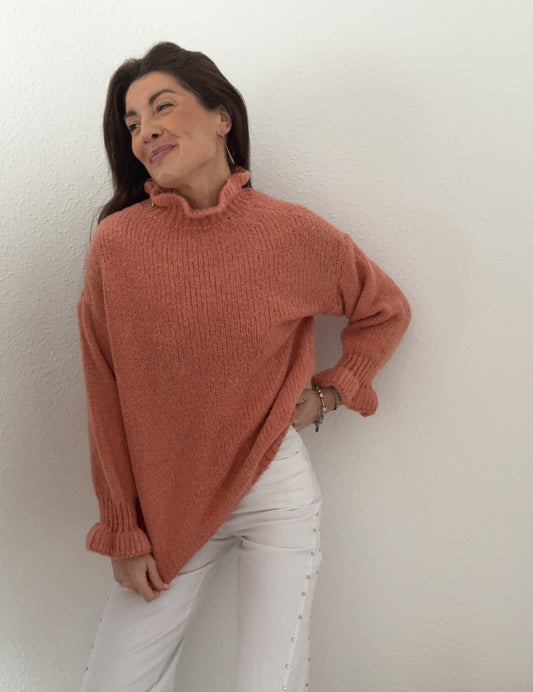 Jersey Cuello Dama Naranja