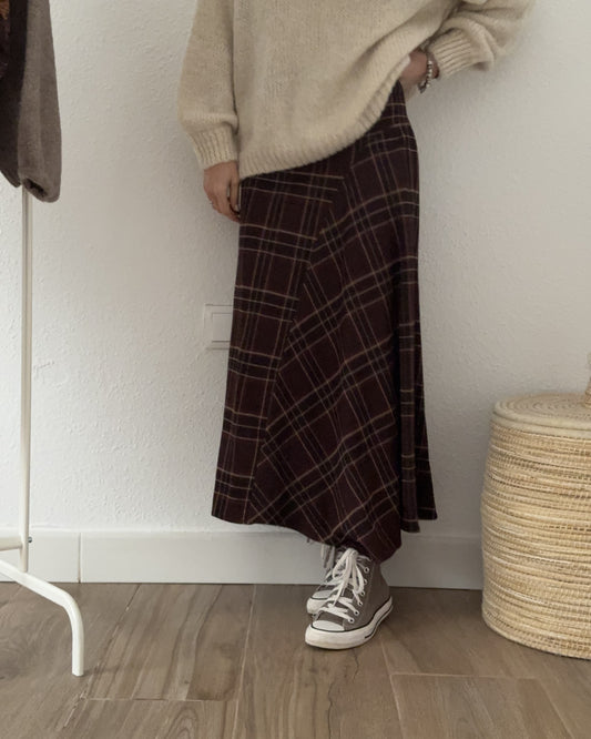 Falda Cuadro Desigual