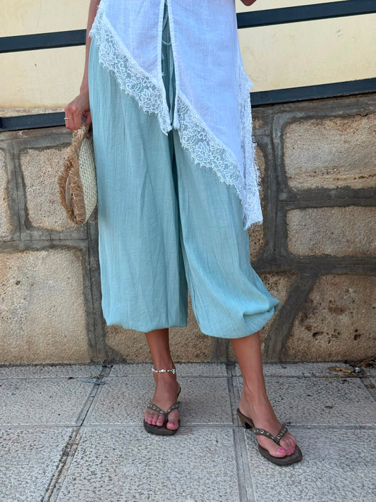 Pantalón Bombacho Aguamarina