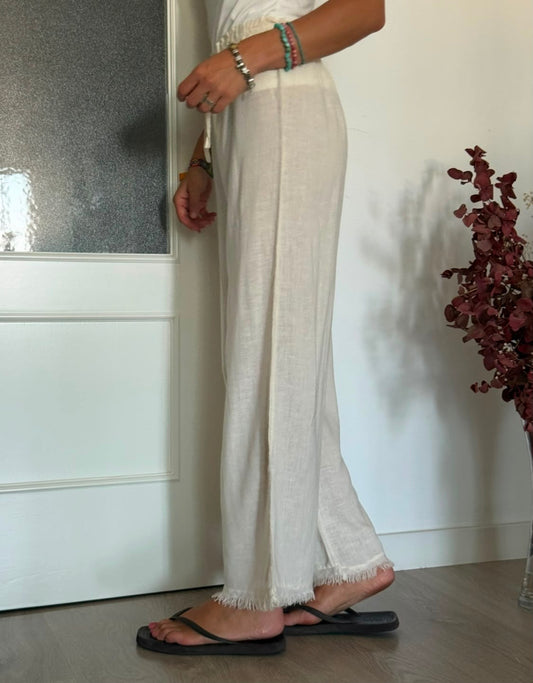 Pantalón de lino Crudo