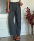 Pantalón de lino Gris