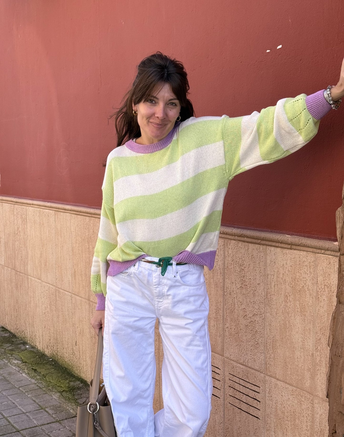 Jersey punto combinado