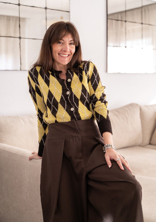 Chaqueta Rombos Amarilla