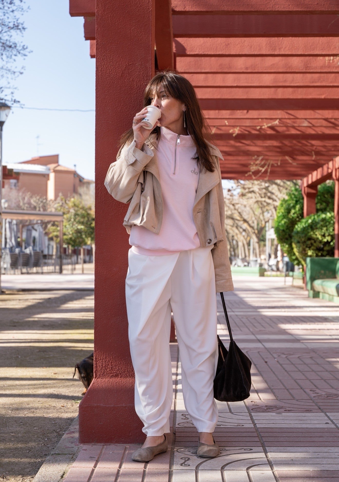 Pantalón traje Blanco