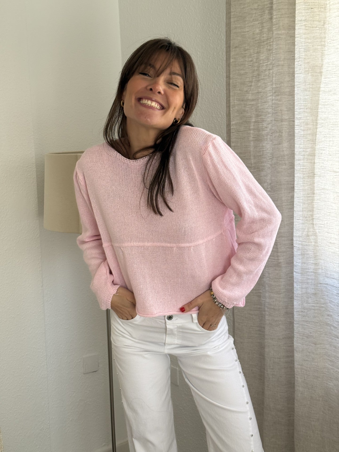 Chaqueta lazada multiposición Rosa