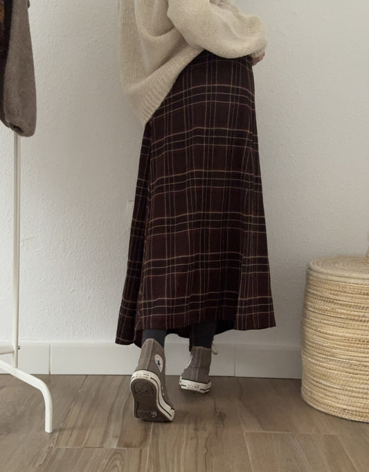 Falda Cuadro Desigual