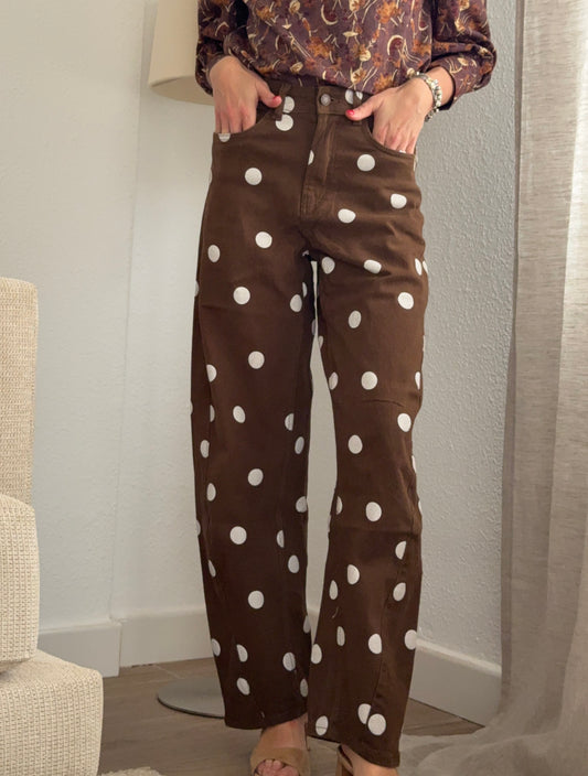 Vaquero Barrel lunares Chocolate