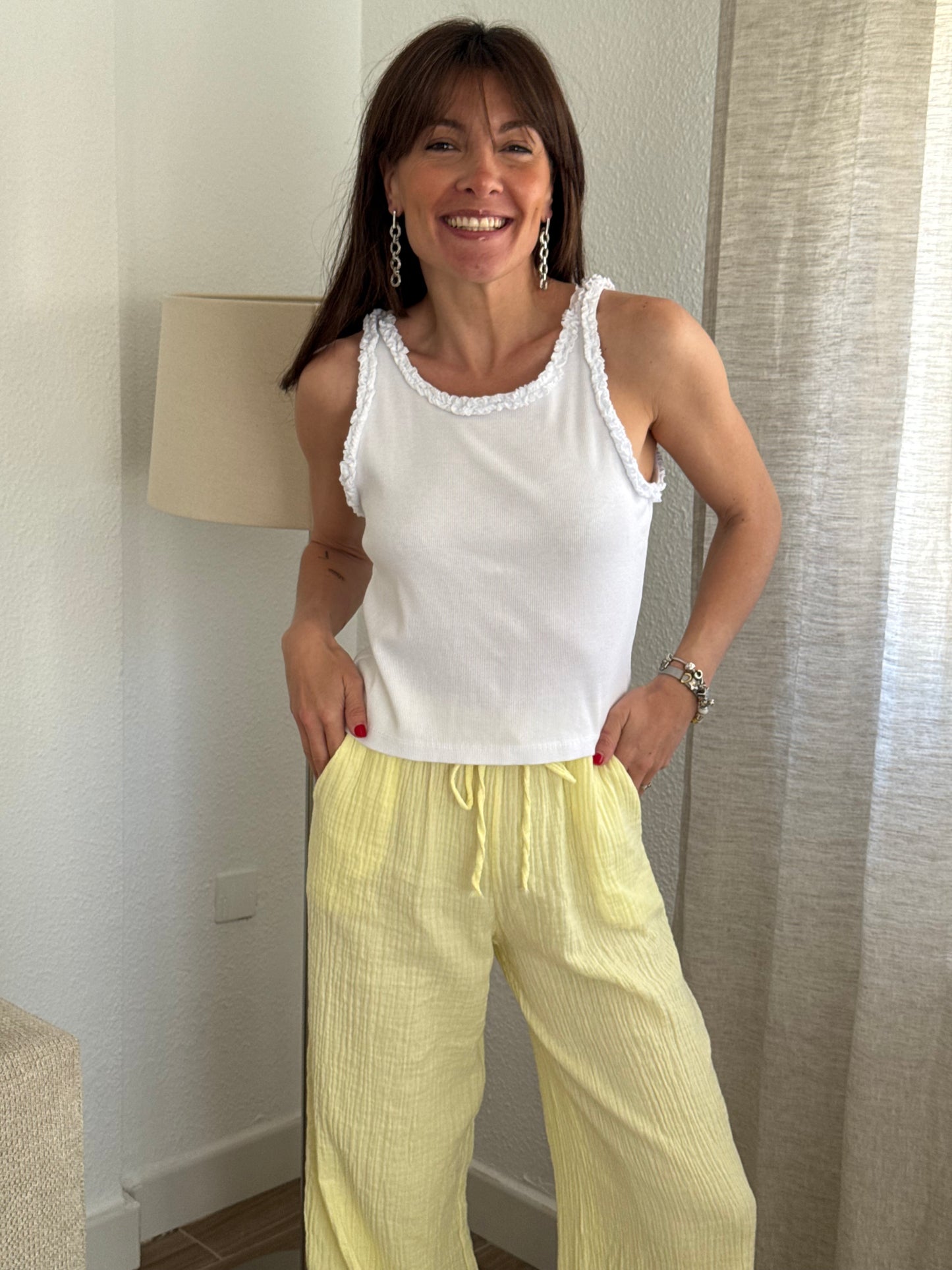 Camiseta Tirante rizado