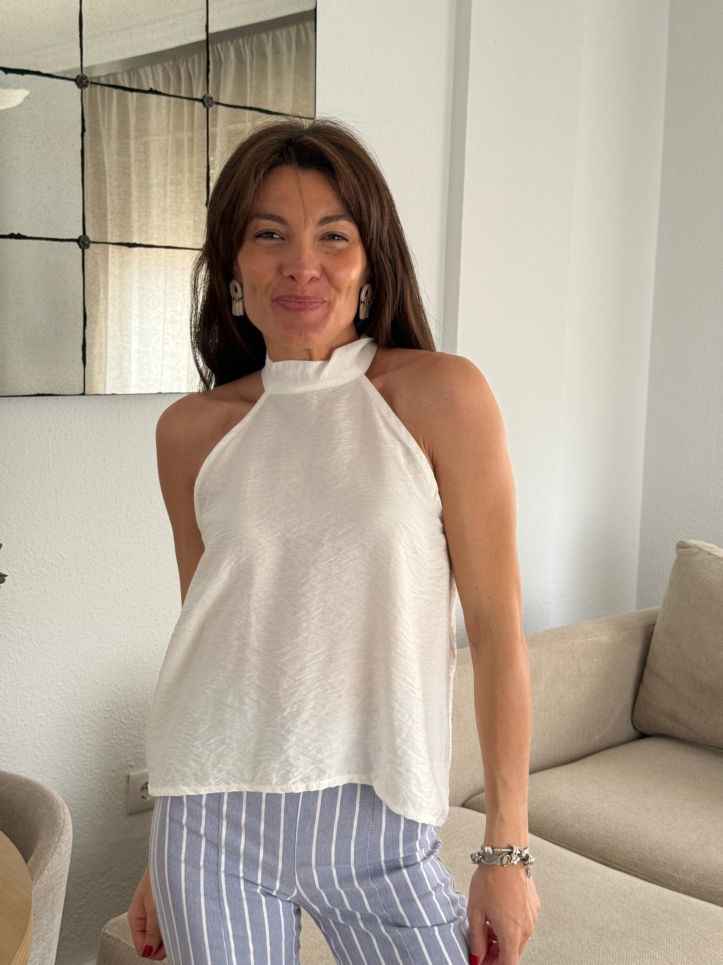 Camisa cuello halter