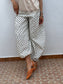 Pantalón bombacho lunares blanco
