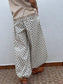 Pantalón bombacho lunares blanco