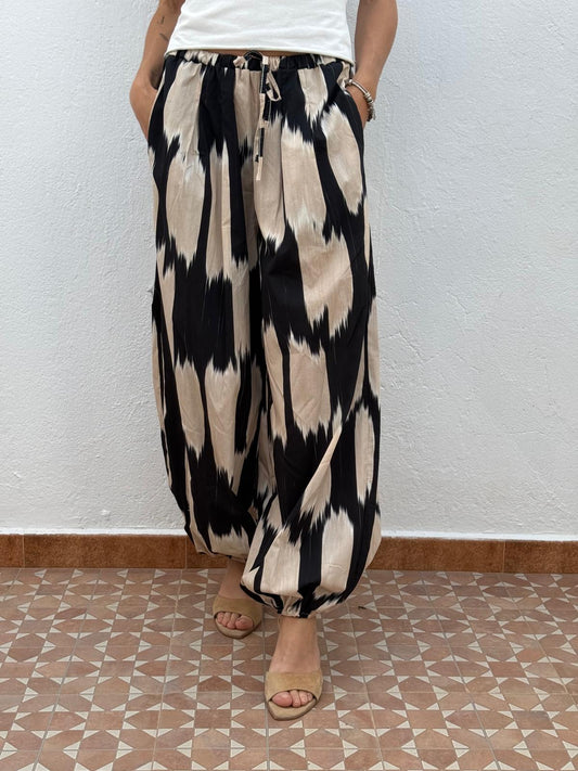 Pantalón Fluido Ikat Bicolor