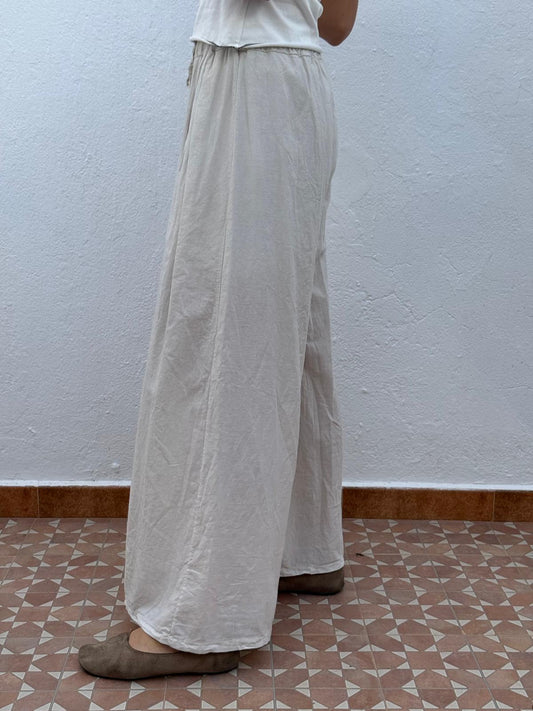 Pantalón Linen Flow Crudo
