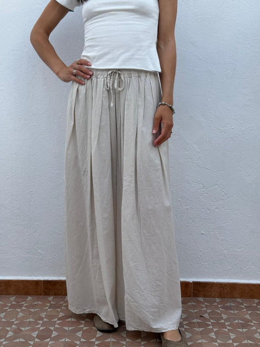 Pantalón Linen Flow Crudo