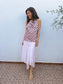 Top Halter Rayas Cocoa Pink