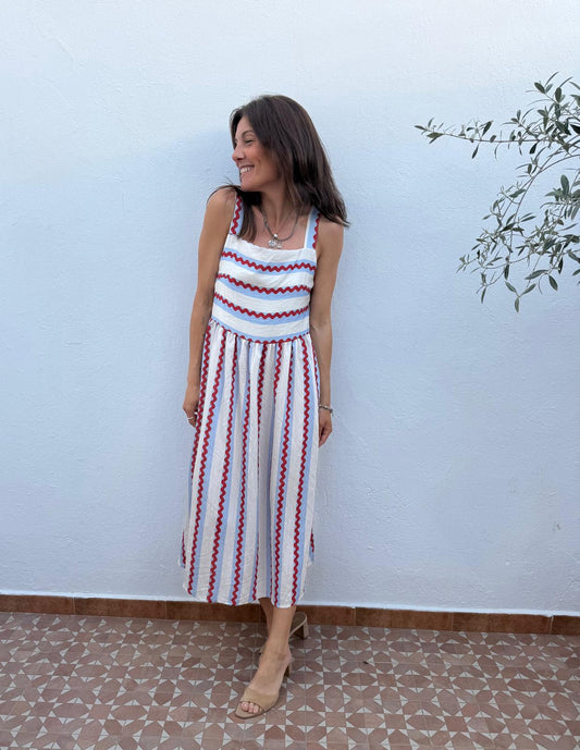 Vestido Midi Rayas Riviera
