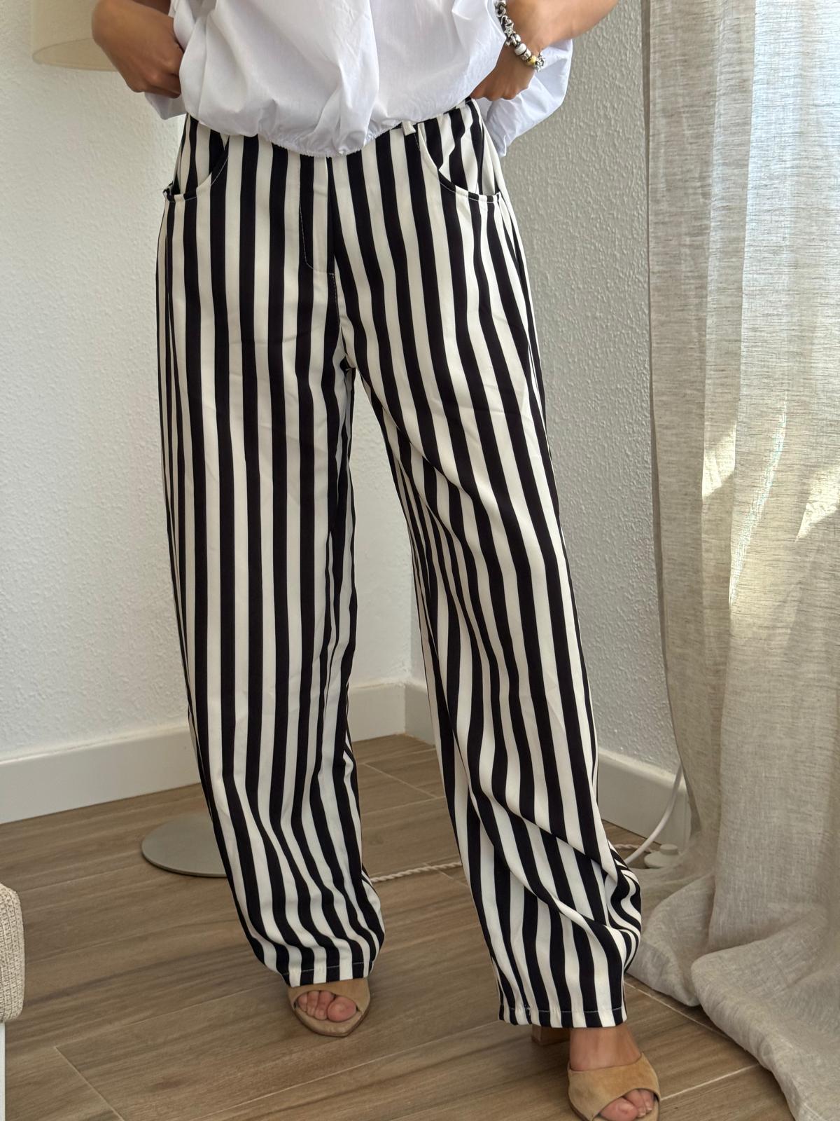 Pantalón Rayas Black & White