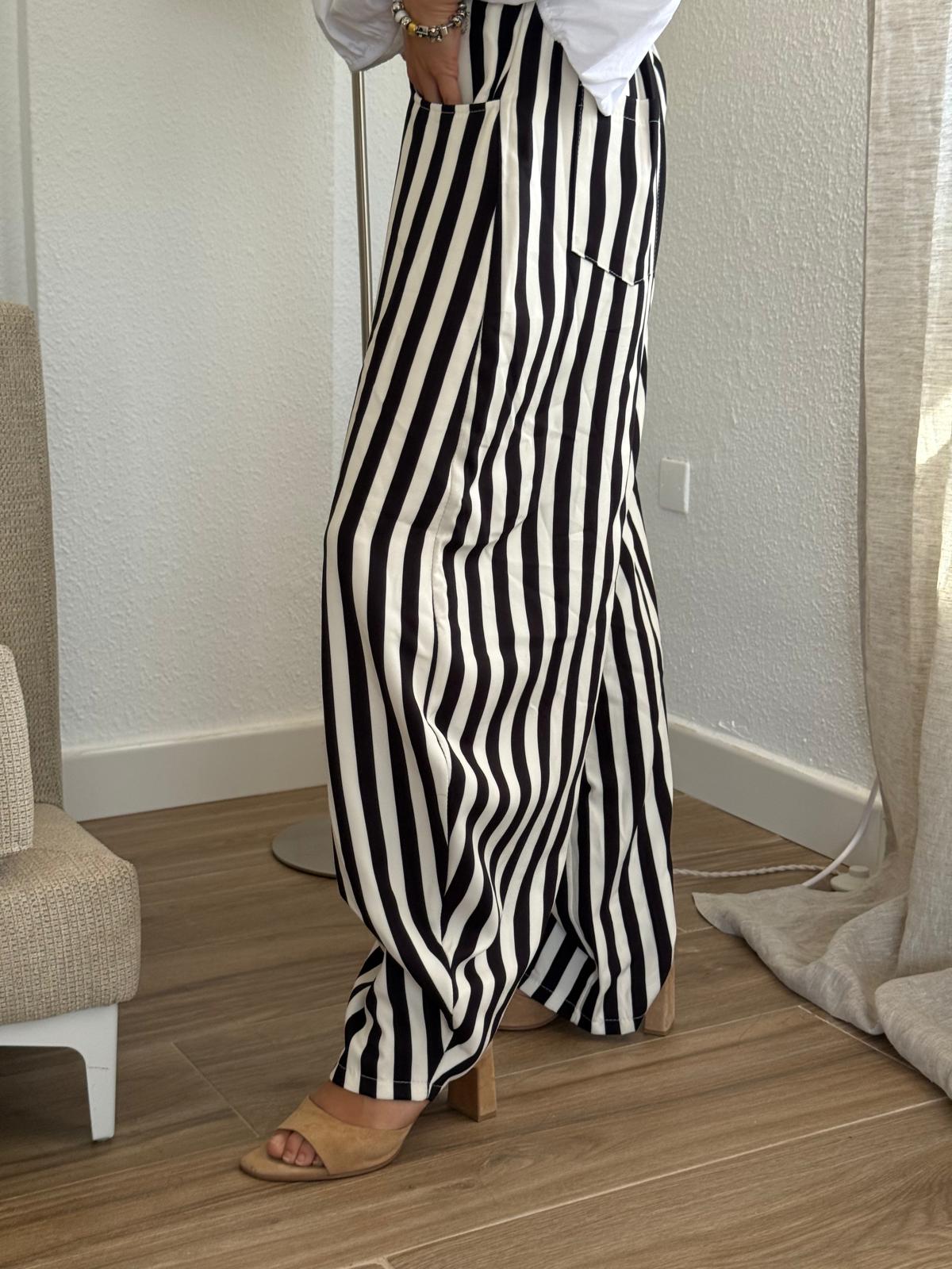 Pantalón Rayas Black & White