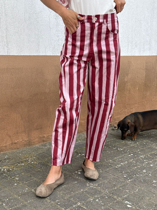 Pantalón de rayas bicolor