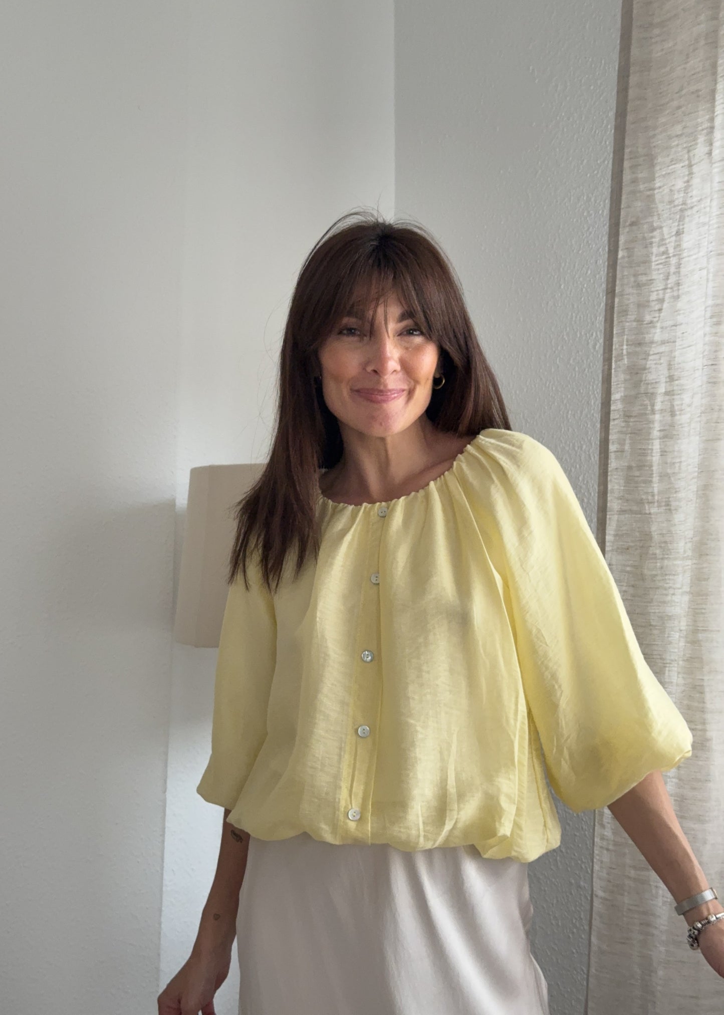 Camisa globo amarilla