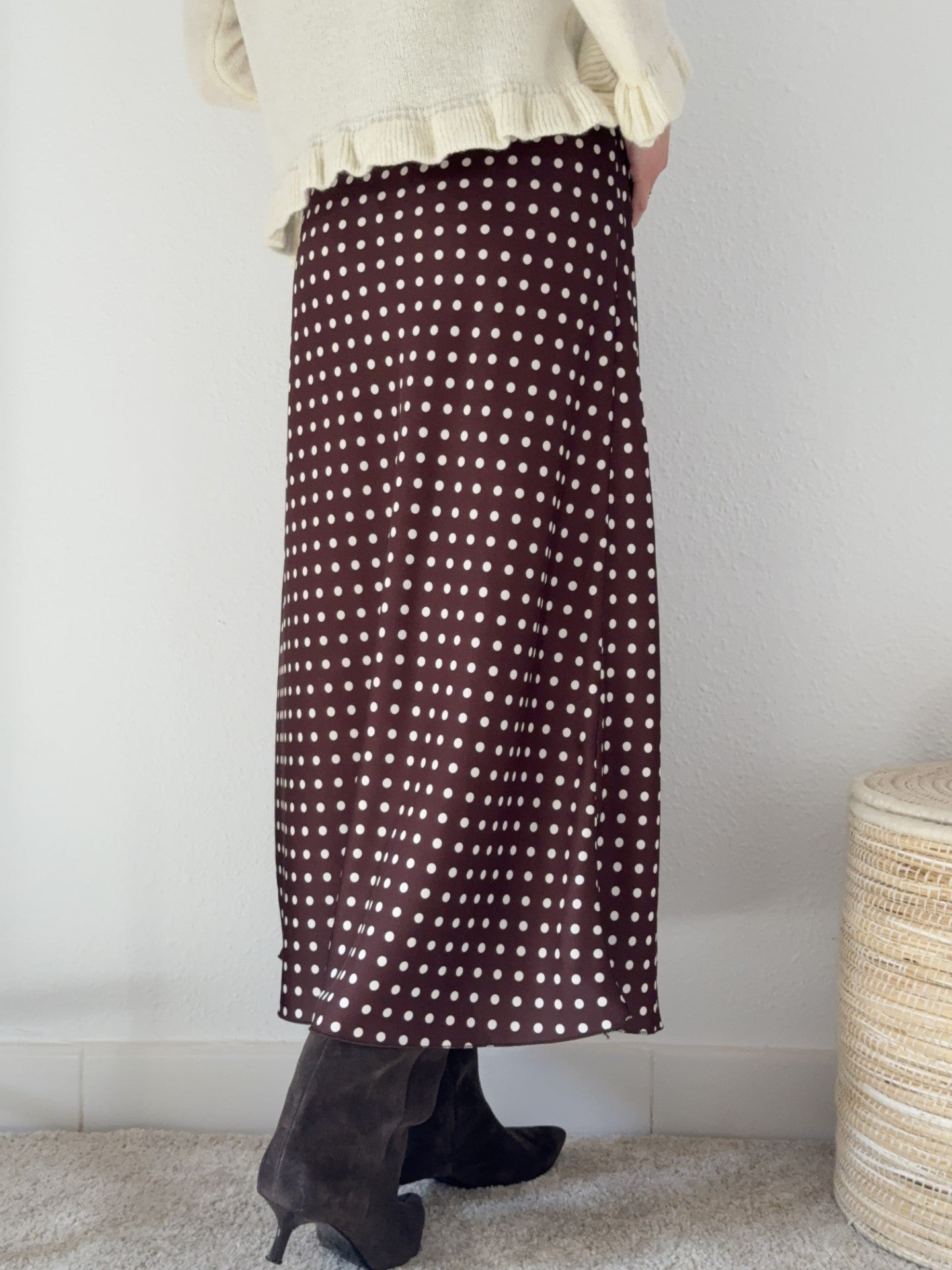 Falda Lunares Chocolate