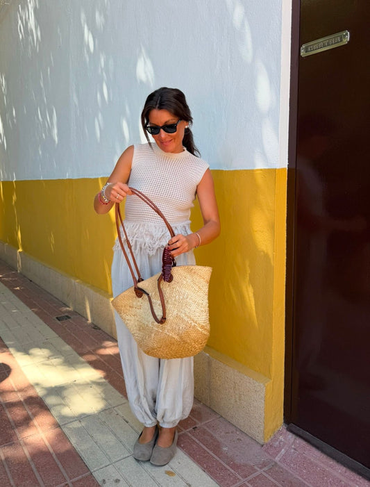 Pantalón Bombacho Beige