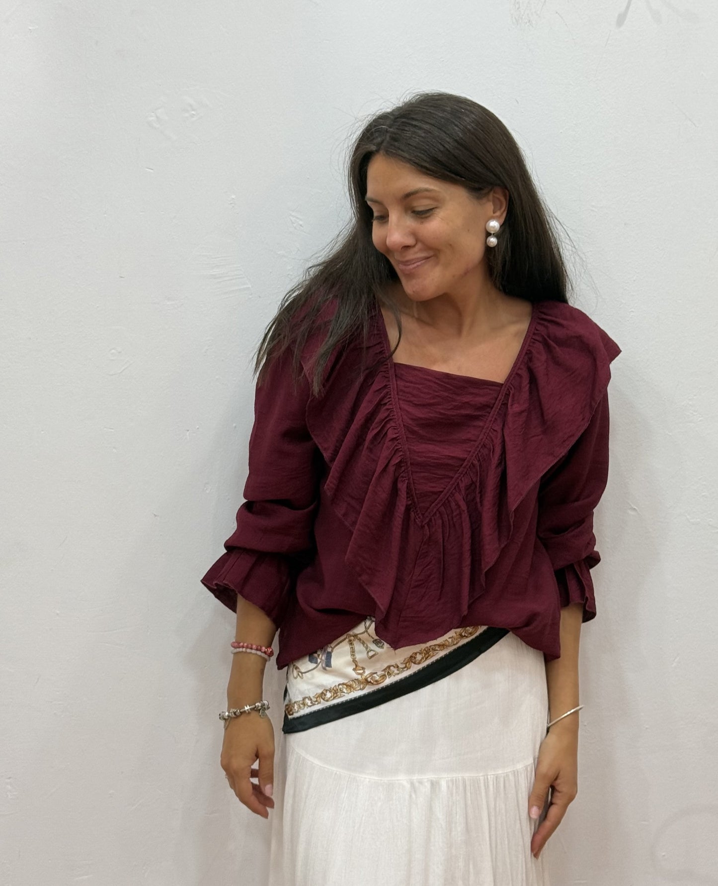 Camisa Triana Granate