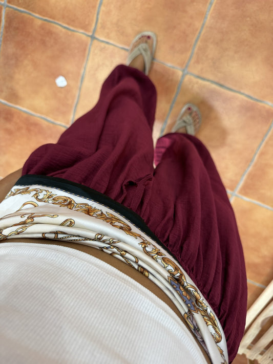 Pantalón Bombacho Burdeos