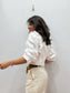Camisa Fruncido Blanca