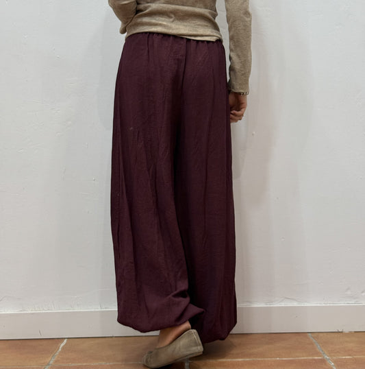 Pantalón Bombacho Burdeos