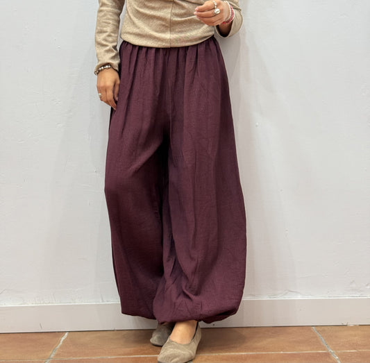 Pantalón Bombacho Burdeos