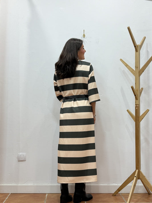 Vestido Cinturón Verde