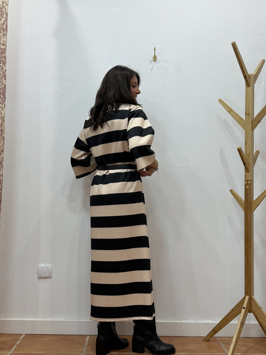 Vestido Cinturón Negro