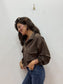 Sudadera Cremallera Chocolate