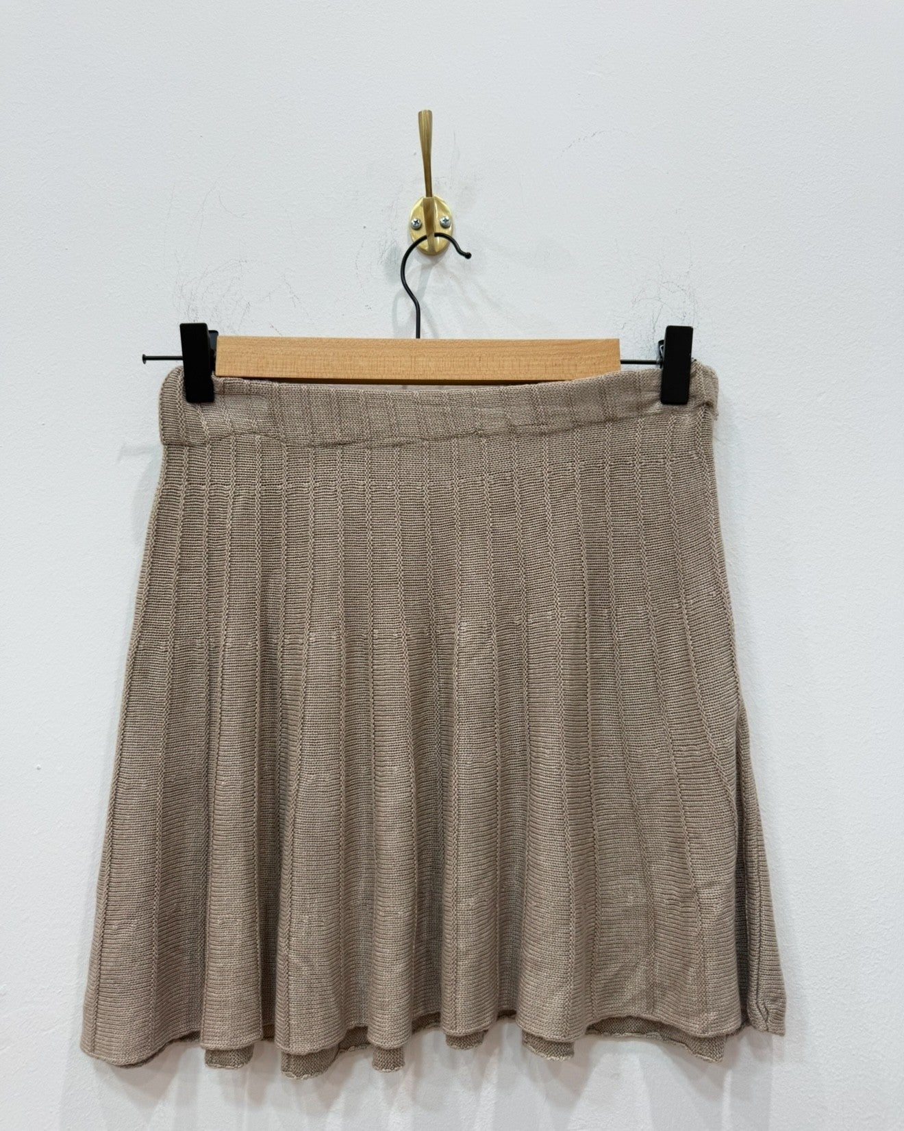 Falda de Punto Beige