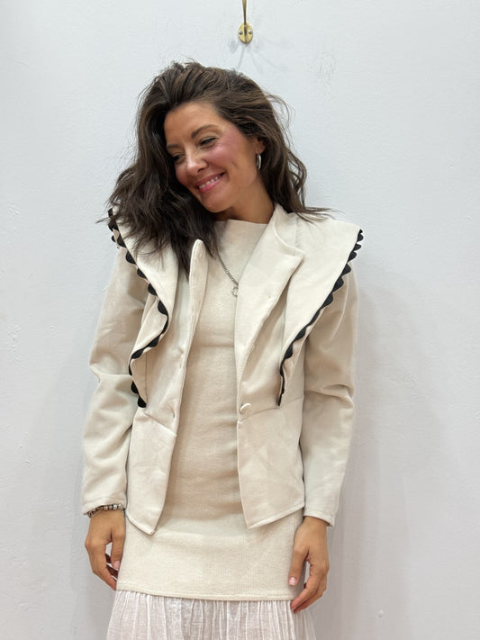 Chaqueta Terciopelo Blanca