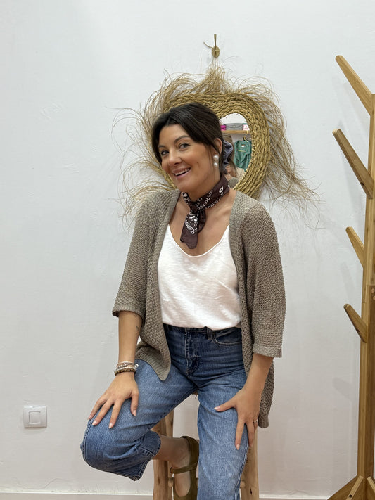 Chaqueta Hilo Marrón