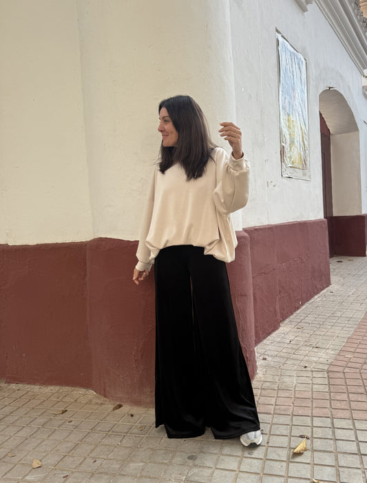 Pantalón Negro Terciopelo