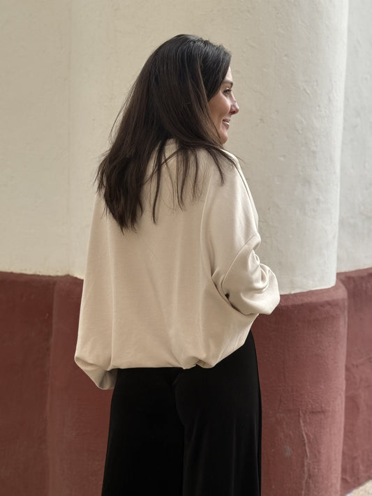 Sudadera Globo Beige