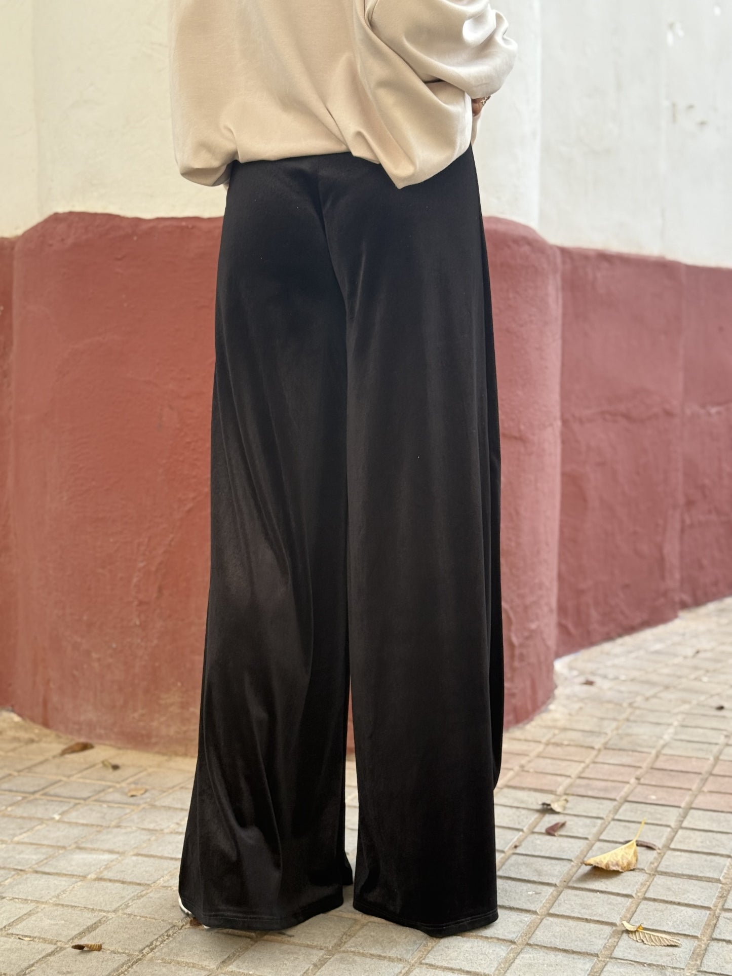 Pantalón Negro Terciopelo