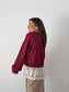 Sudadera Puntilla Burdeos