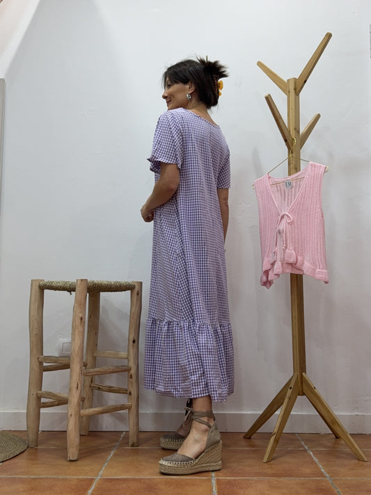 Vestido Vichy Morado
