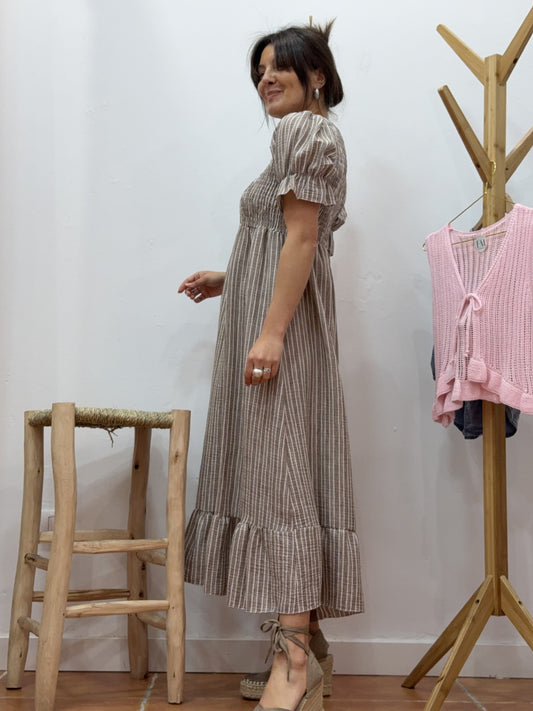 Vestido Vichy Delia Marrón