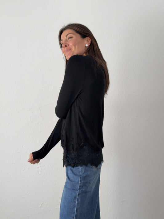 Camiseta Puntilla Negra