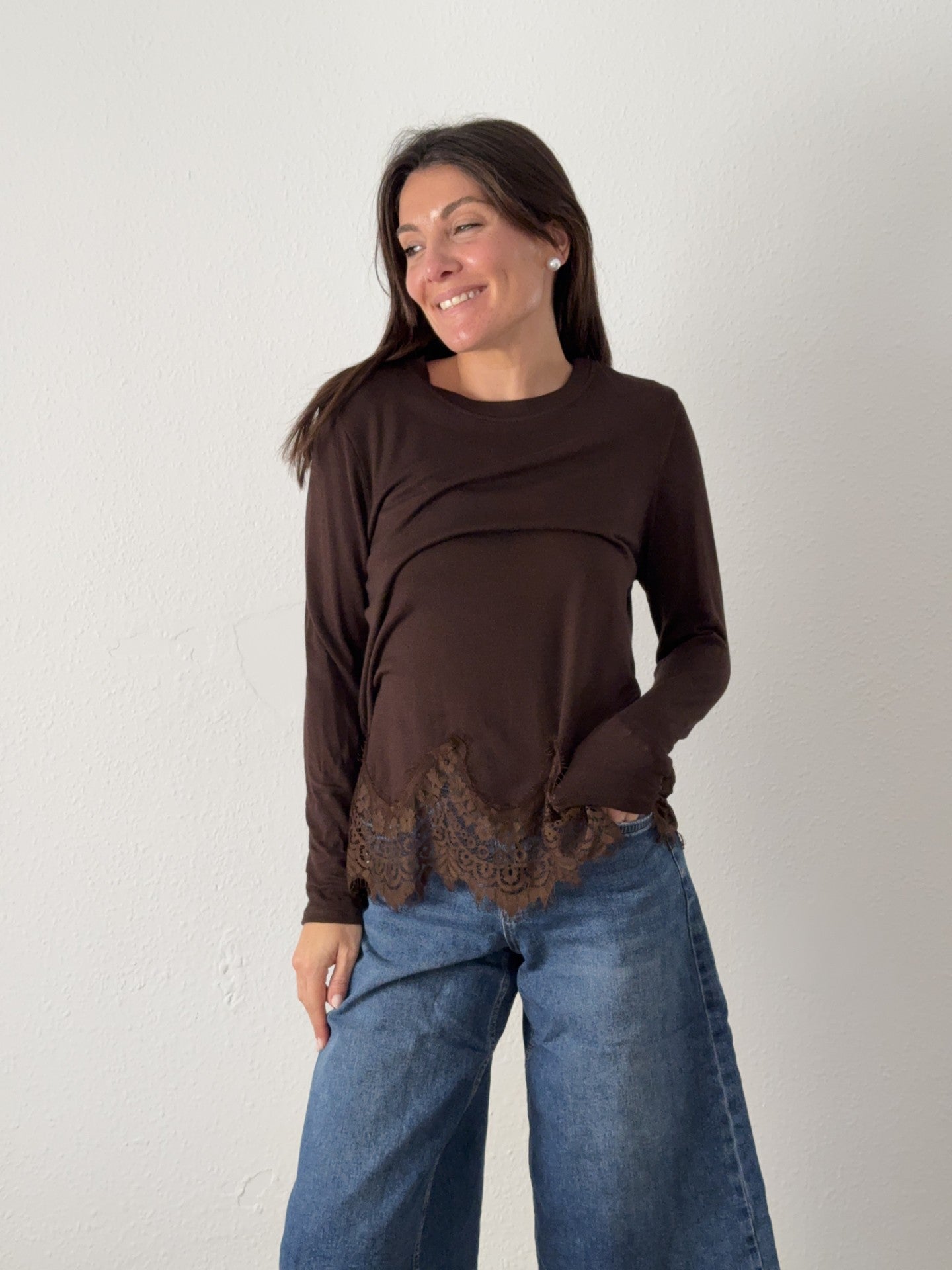 Camiseta Puntilla Chocolate