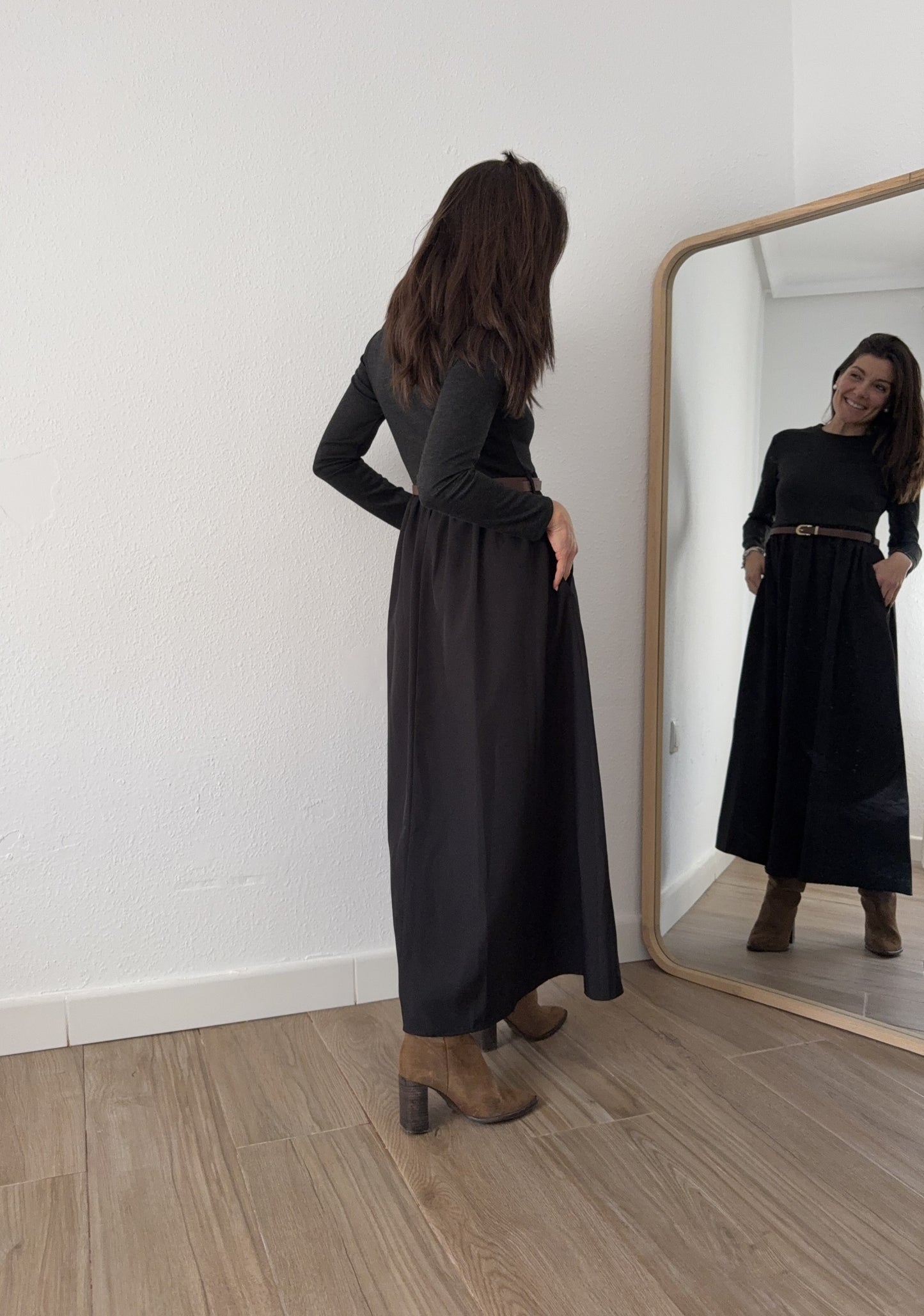 Vestido combinado Cinturón