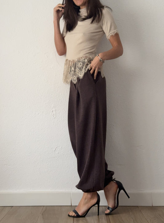 Pantalón Bombacho Chocolate