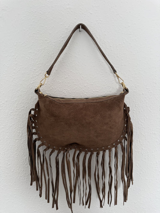 Bolso de piel/Ante Flecos