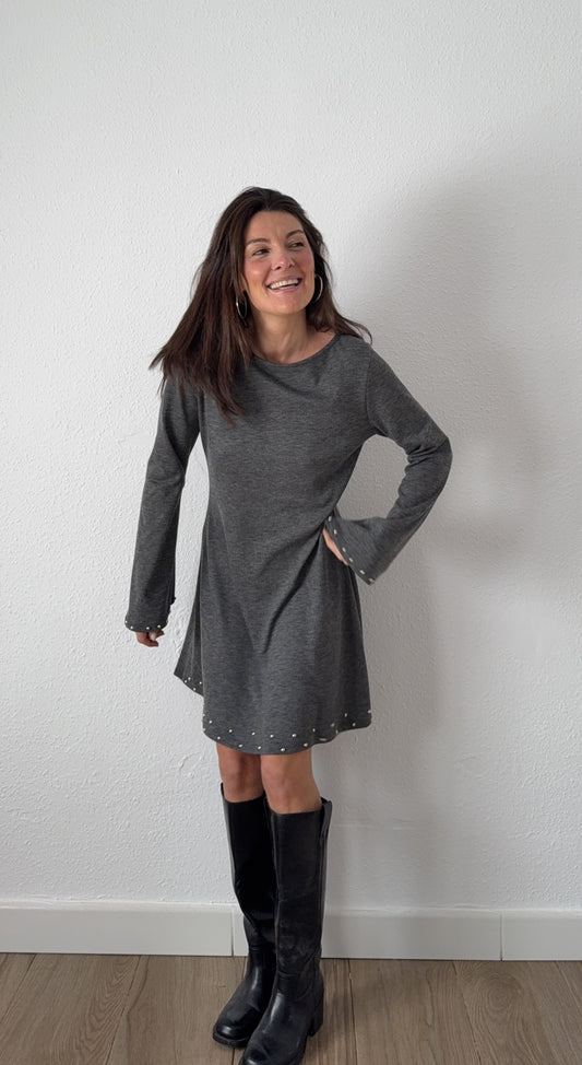 Vestido Algodón tachuelas